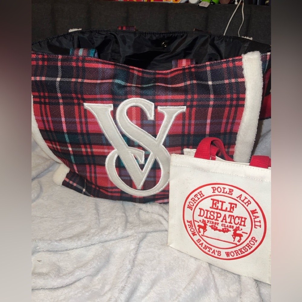 Victoria ’s secret large tote bag with mini North Pole air mail mini tote